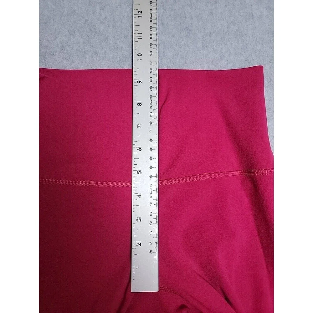 Lululemon Leggings Womens 4 30x21 Cropped‎ Hot Pink Athletic Running Stretch - Picture 9 of 10